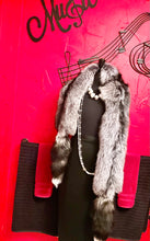 Load image into Gallery viewer, Silver Fox Wrap Scarf w/Tails