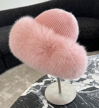 Load image into Gallery viewer, Real Fox Fur Wool Hats