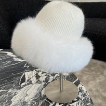 Load image into Gallery viewer, Real Fox Fur Wool Hats