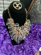 Load image into Gallery viewer, Chunky Clear Necklace Set w/Earrings
