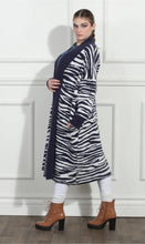 Load image into Gallery viewer, Blue Striped Zebra Duster
