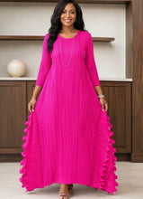 Load image into Gallery viewer, Pink Stretchy Ruffle Dress
