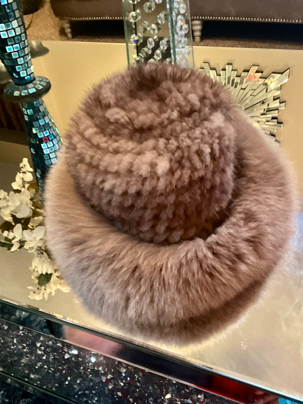 Brown Mink w/Brown Fox Trim