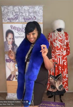 Load image into Gallery viewer, The Blue Fox Wrap w/Tails
