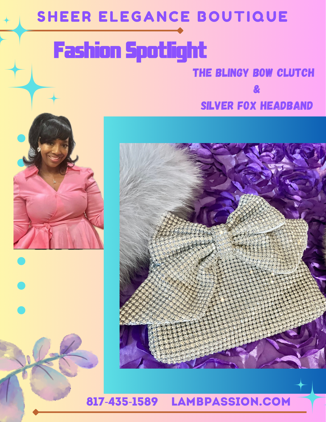 Blingy Bow Clutch