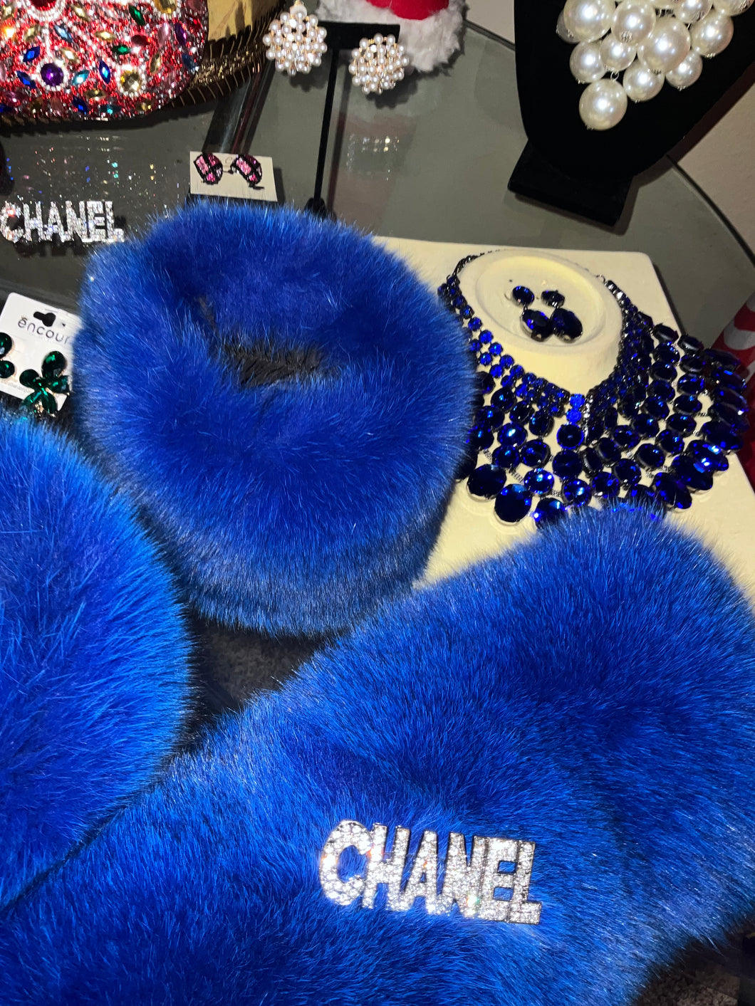 Blue Fox Fur Set