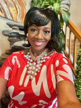 Load image into Gallery viewer, Red &amp; White Maxi Dress
