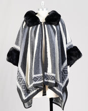 Load image into Gallery viewer, Classy Capes w/Faux Fur
