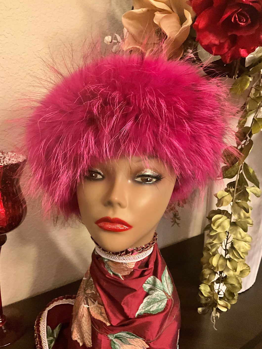 The Violet Fox Fur Headband