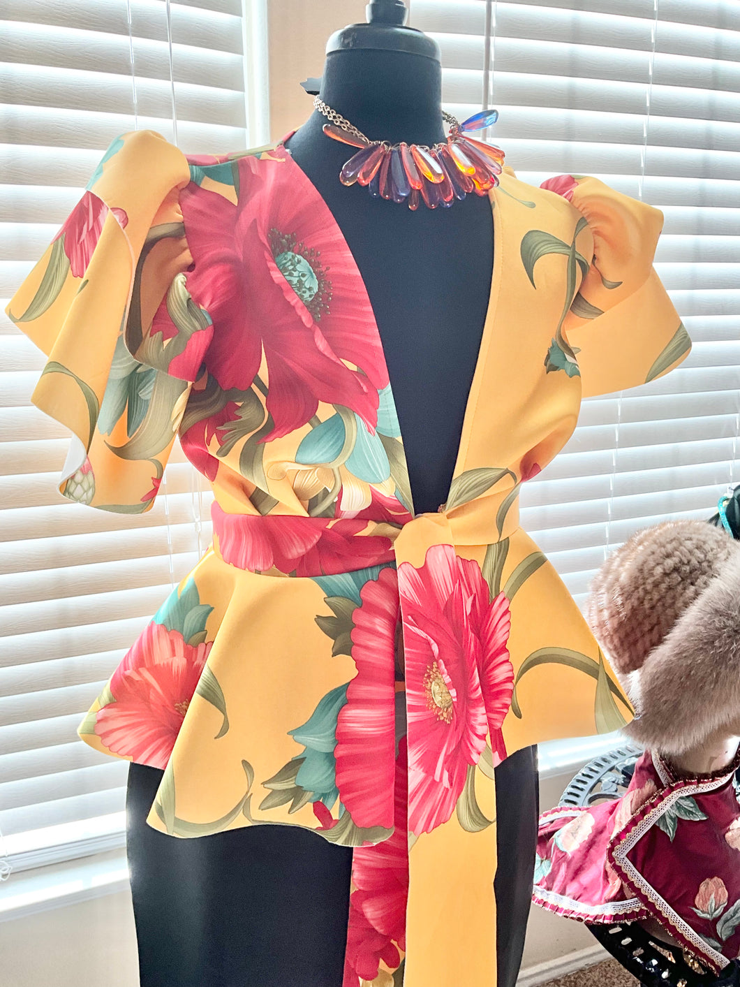 Floral Peplum Jacket