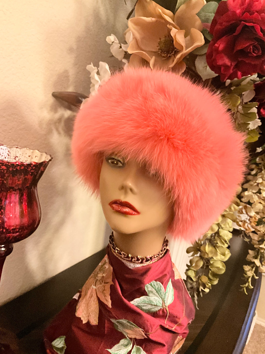 The Watermelon Fox Fur Headband