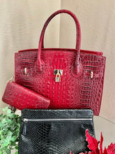 Load image into Gallery viewer, Red Hot Oversized Handbag Set w/ Wallet
