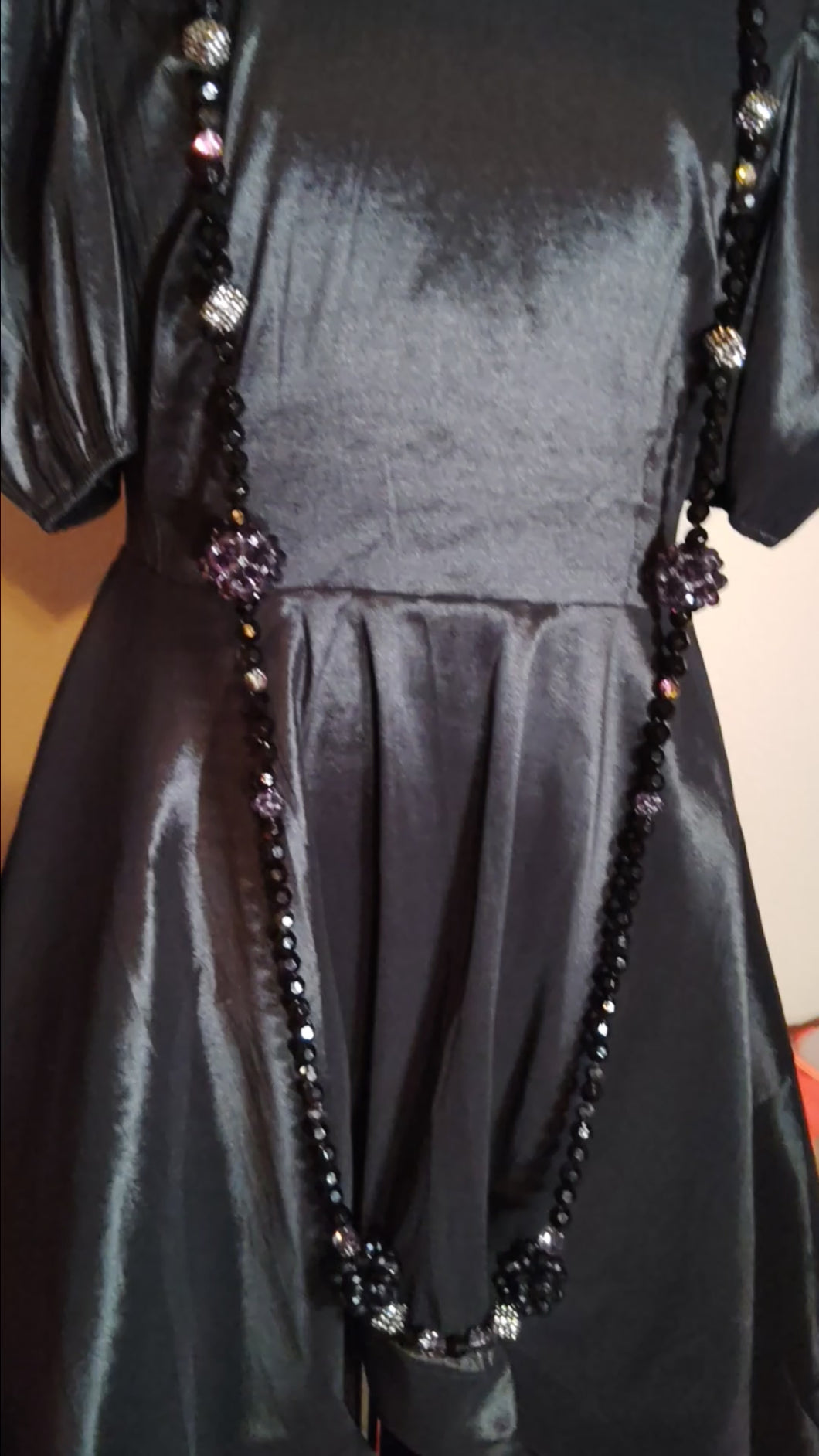 Extra Long Black Custom Necklace