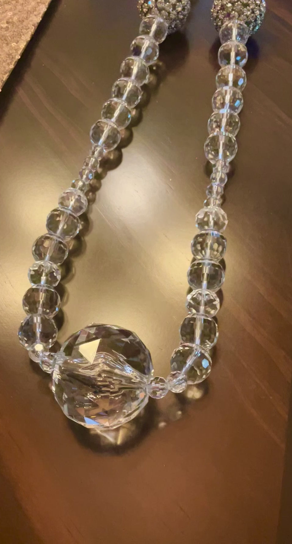 Custom Clear Glass Necklace