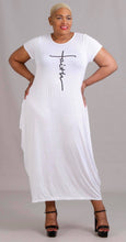 Load image into Gallery viewer, White Faith Maxi Short Sleeve
