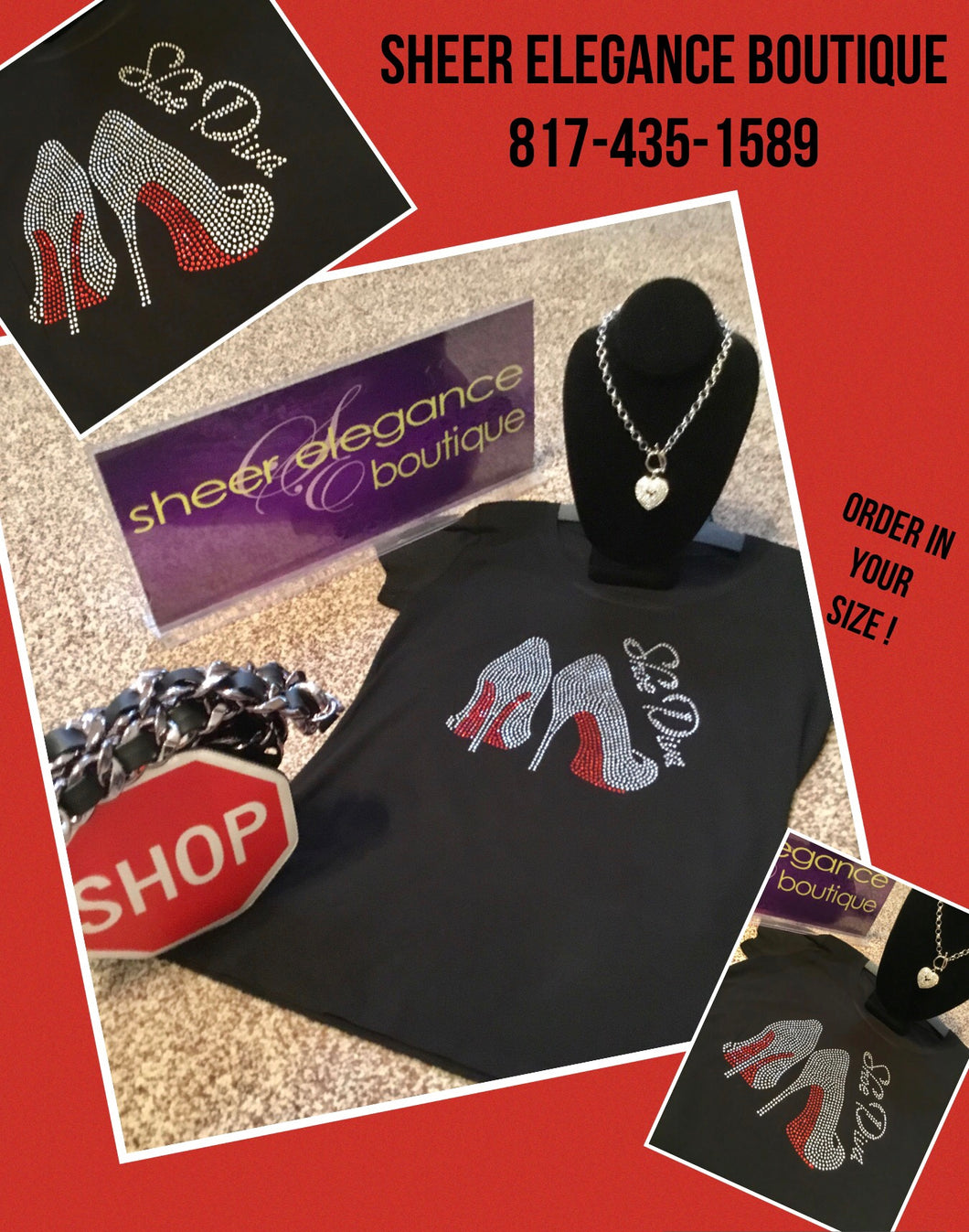 The Blingy Shoe Diva T-shirt