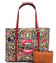 Load image into Gallery viewer, Leopard Lips Trender Shopper Bag
