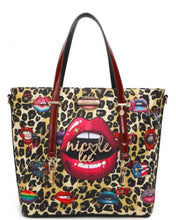 Load image into Gallery viewer, Nicole LEE Wild Lips Print Shopper Bag
