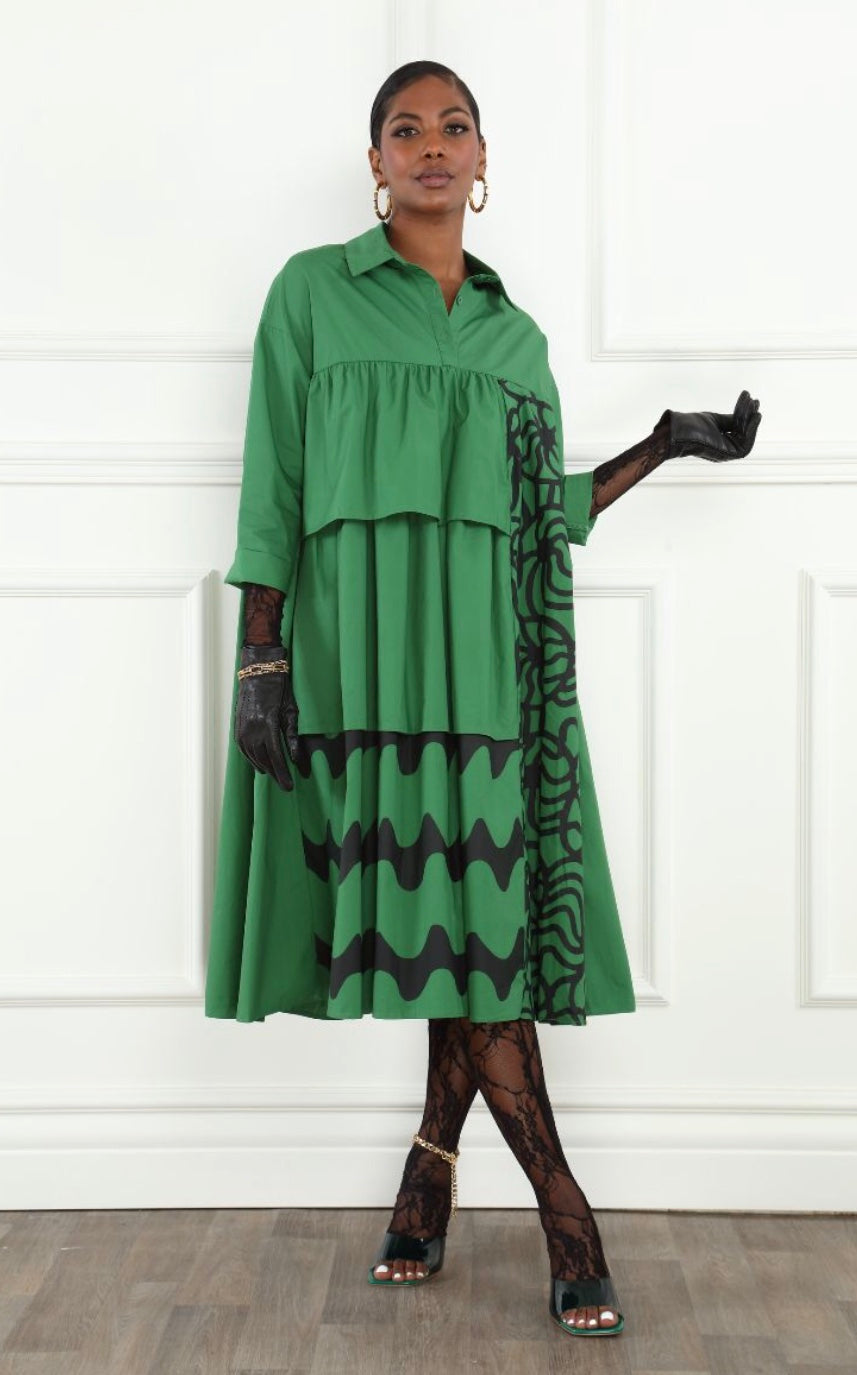 Tiered Green Delight Dress